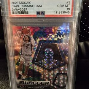 2021 Panini Mosaic Cade Cunningham Swagger Rookie PSA 10 Gem mint